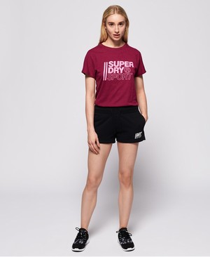 Superdry Core Sport Női Rövidnadrág Fekete | ICKXJ3975